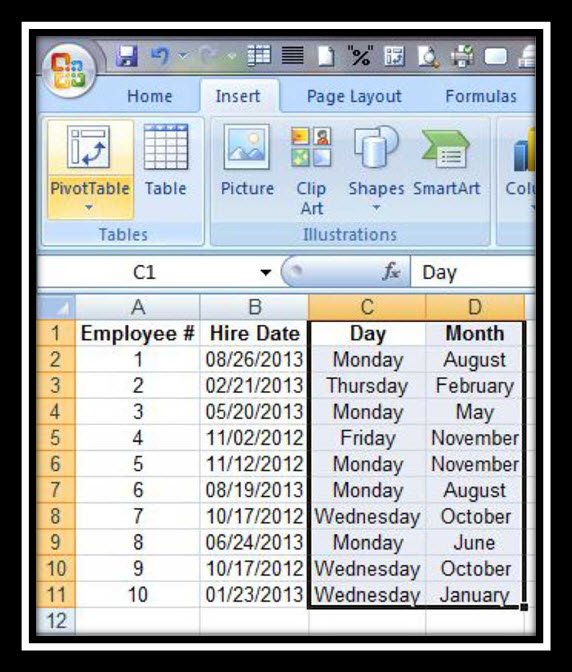 Risk Heat Map Excel Table Selection